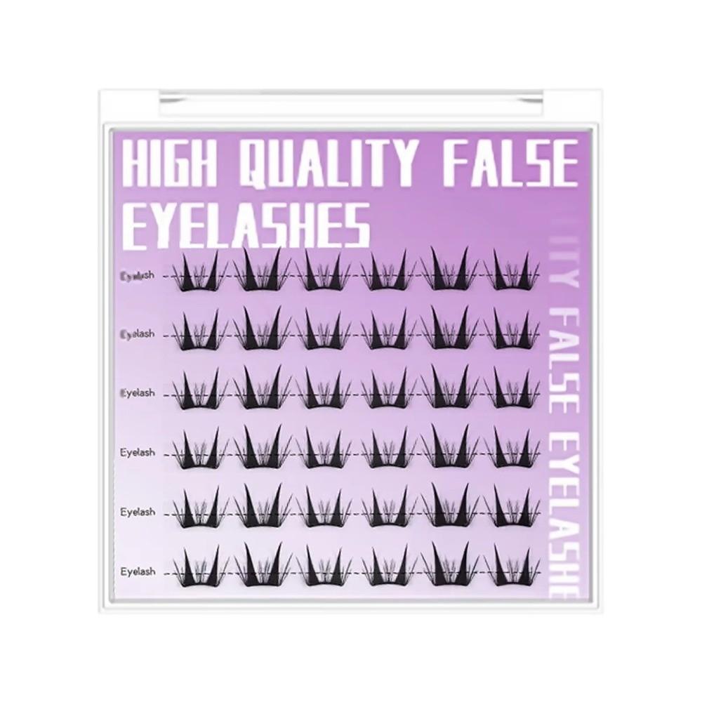 Easy Apply Press on Eyelash Clusters Soft Individual Lashes Comic Eyelash Clusters  for Traveling