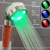 LED Temperature Control Colorful Pressure Boost Shower Head Set 3/7 Color Change One-Key Stop High Pressure Handheld Showerhead