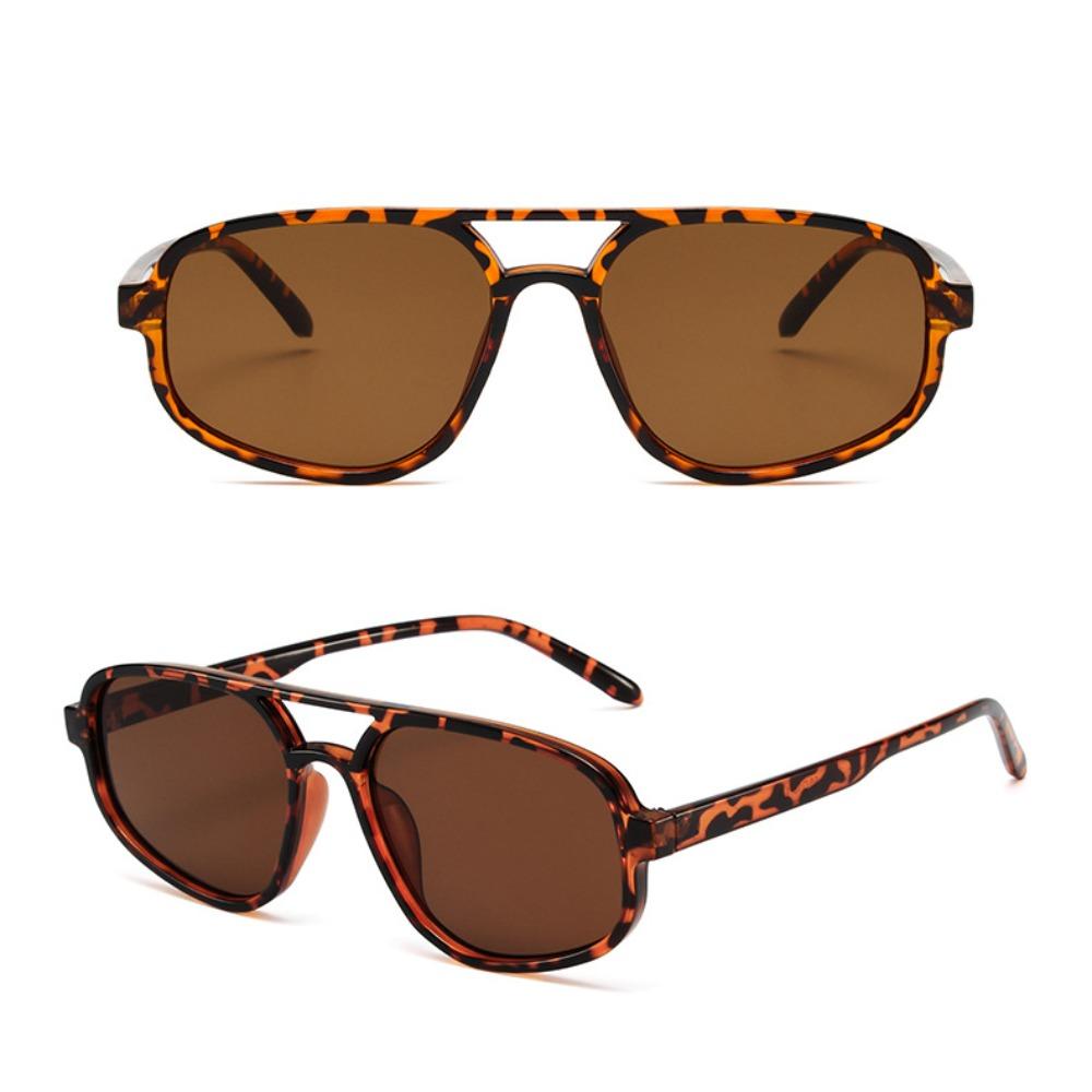 Солнцезащитные очки с широкими дужками, двойной перекладиной, UV400, ретро-тренд, очки, солнцезащитные очки неправильной квадратной формы, для селфи