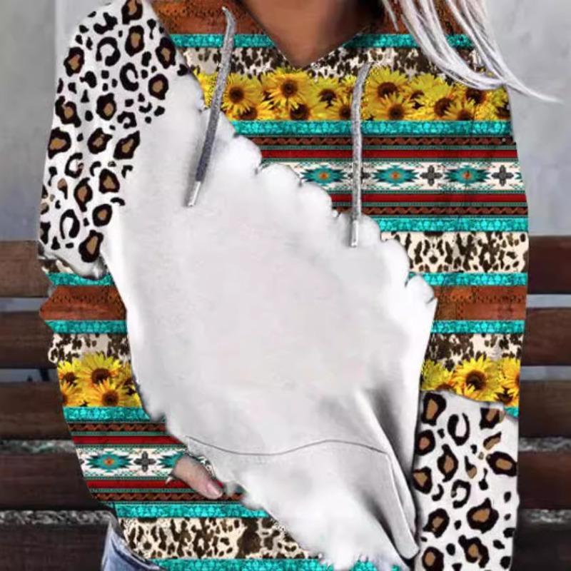 Весна Осень Цветные Блоки Печатный 3D Модные Повседневные Толстовки С Капюшоном Толстовки и Свитшоты (Женский)