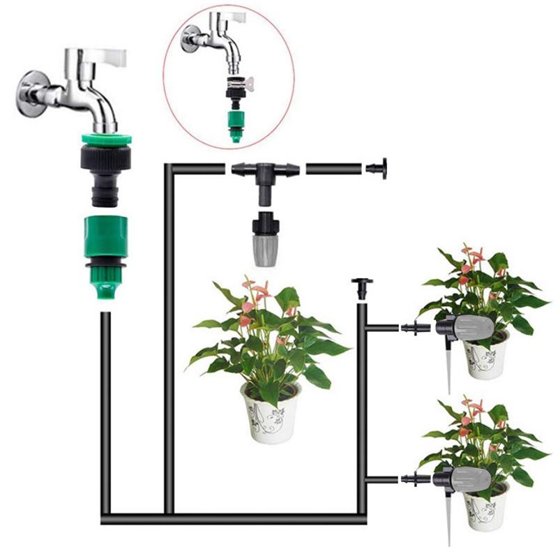 5-30M Automatic Misting Watering Kit Fog Nozzles Irrigation System Garden Spray Head Courtyard Cooling Sprinkler Set 4/7mm Hose