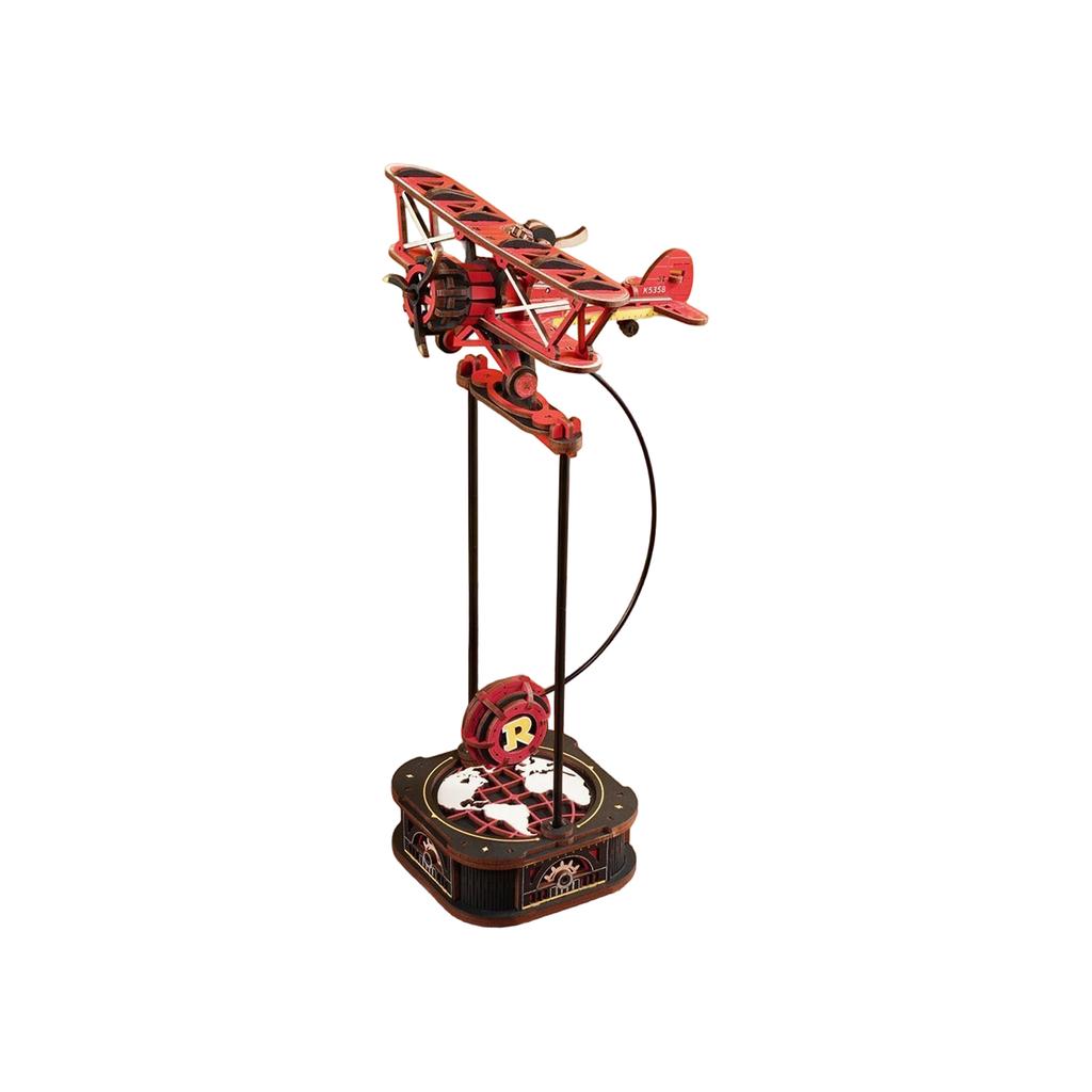 3D Wooden Puzzle, Airplane Swing Model, 3D Puzzle Model Building Kit, Birthday Christmas Creative Gift For Adults & Teens