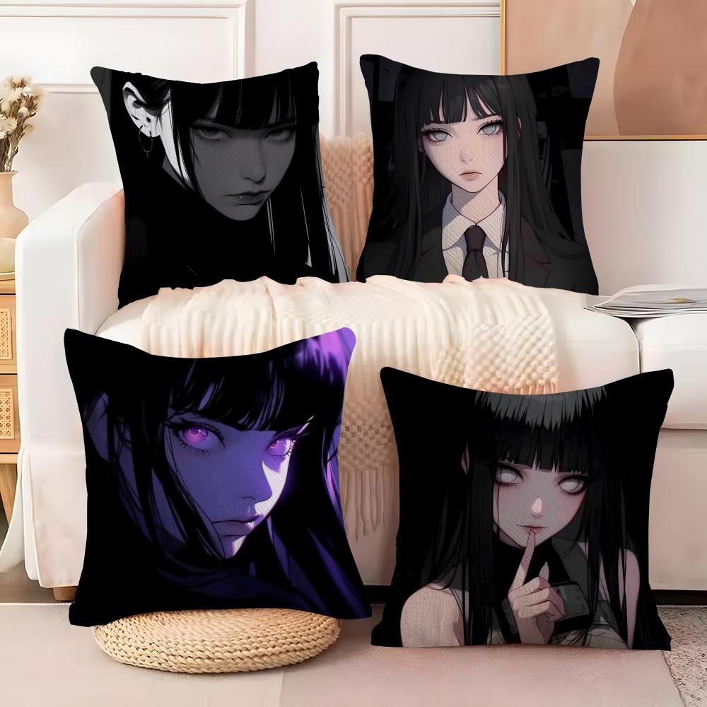 Cool HHyuga HHinata Pillow Case Silky elegant Comfort Sofa Bed Invisible zipper