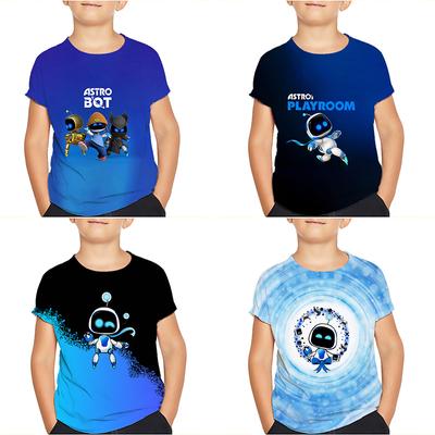 Футболка с принтом Game Astro Bot 3D для детей, детская одежда, футболки с героями мультфильмов Harajuku, повседневная забавная верхняя одежда, футболка для девочек и мальчиков 2024