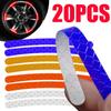 20 шт. светоотражающие наклейки на ступицу колеса автомобиля, мотоцикла, велосипеда, ночного вождения, светящаяся автомобильная наклейка, декоративная полоса для автомобиля