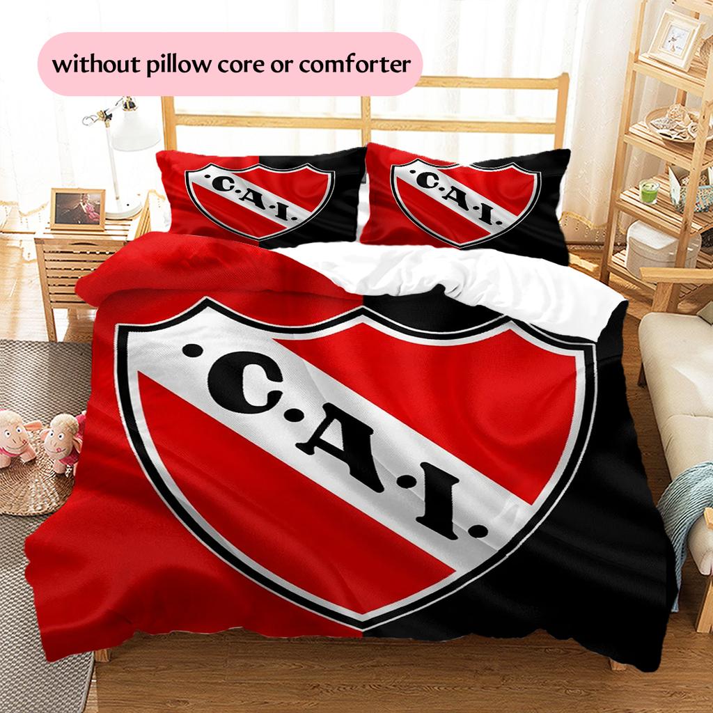 Club Atletico Independiente Pattern Bedding Home Decoration Birthday Gift (1 * duvet cover + 2 * pillowcase, without core)