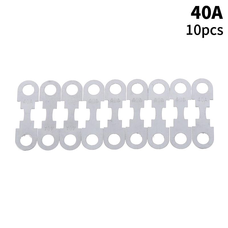10 шт. 30A-150A 32VDC автомобильный плоский цинковый лист небольшой предохранитель лист для автомобильного предохранителя с круглым отверстием вставки предохранителя автозапчасти
