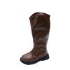 Girls High Boots Korean Style  Fashion Boots Elegant 2024 Autumn New Kids Size Knight Boots Non-slip Children Princess Shoes