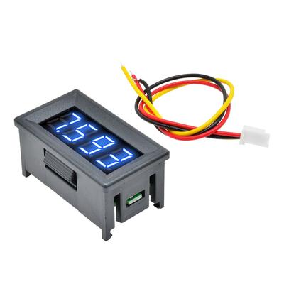 Цифровой вольтметр 0,36 дюйма LCD 0-100 В Измеритель напряжения Автомобильный Мобильное питание Тестер напряжения Детектор 3-проводной 4-значный Красный Зеленый Синий