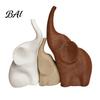 Elephant Sculptures for Home Decor 3Pcs/Set Family Statues, Cute Parents Kid Ornament, Modern Good Ornaments Luck Living Room Office Table Bookshelf