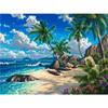 5D полная квадратная алмазная живопись Приморский комплект со стразами комплект для алмазной вышивки пейзаж кокосовая пальма ремесло настенное искусство