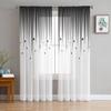 Shape Stars Sheer Window Curtains For Living Room Bedroom Modern Voile Tulle Curtains Fabric Drapes For Kitchen