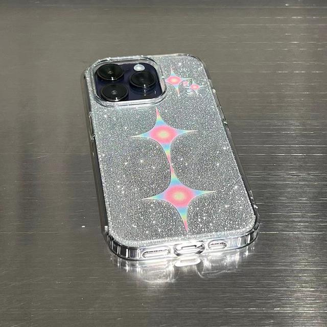 Ins пятиконечная звезда блестящий прозрачный блестящий мягкий силиконовый чехол для телефона для Iphone 13 12 11 14 Pro X Xs Max Xr 7 8 Plus Se задняя крышка