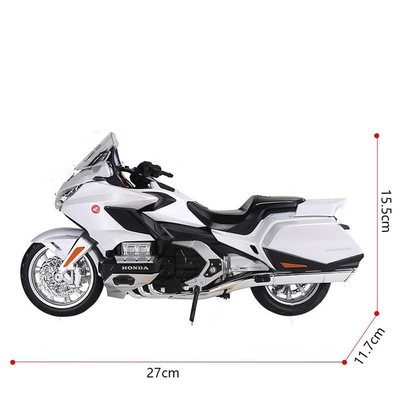 1:9 Honda Gold Wing Tour GL1800 Alloy Die Cast Motorcycle Model Vehicle Collection Sound and Light Off Road Autocycle Toys Car ahx256