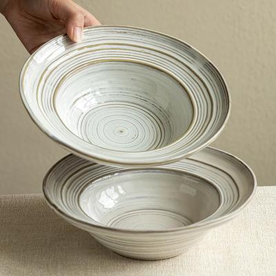 Sense 8-дюймовая керамическая миска в форме соломенной шляпы, бытовая миска для салата, миска для овощей, миска для лапши, ресторанная посуда, глубокая миска