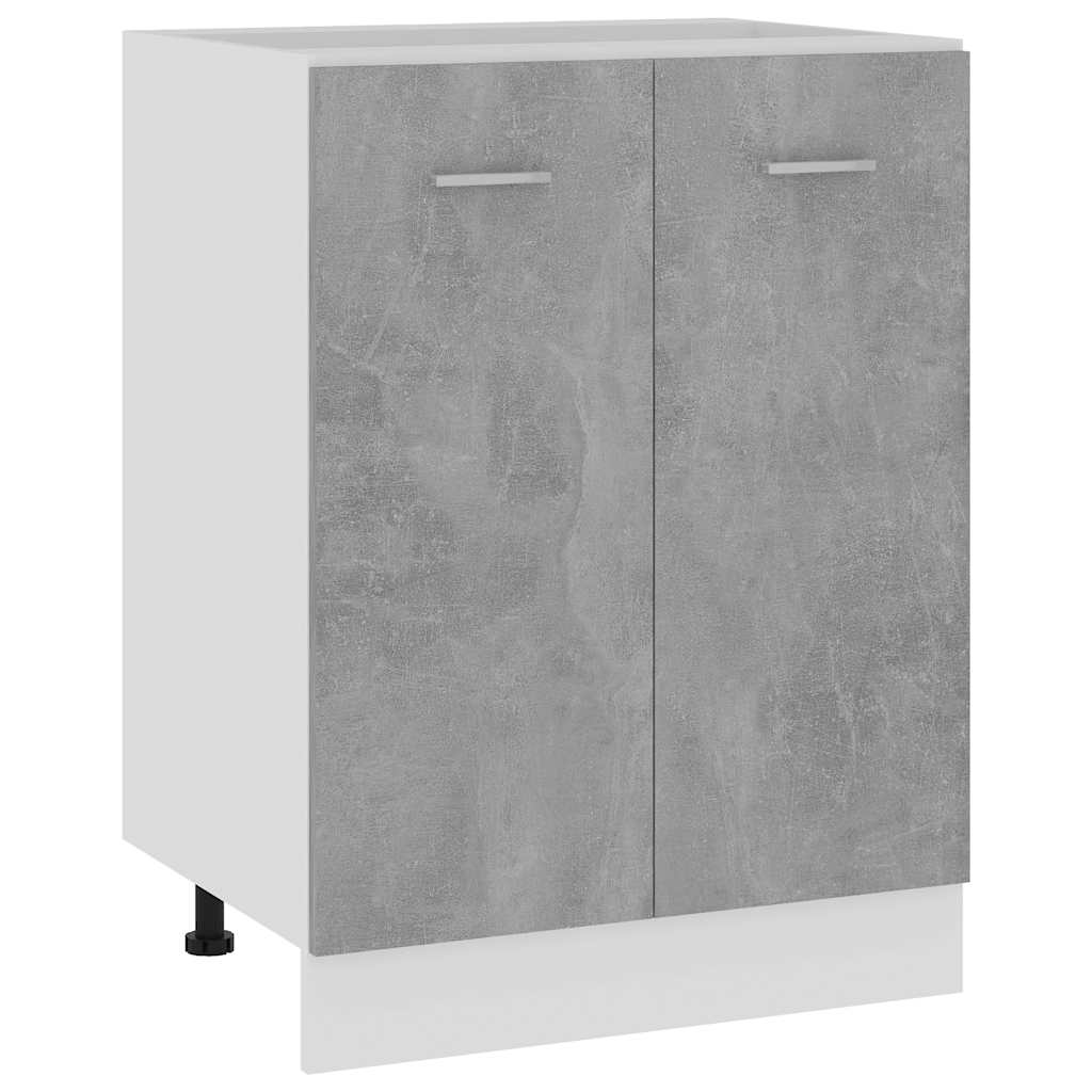 vidaXL Unterschrank Lyon Betongrau 60x46x81,5 cm Holzwerkstoff