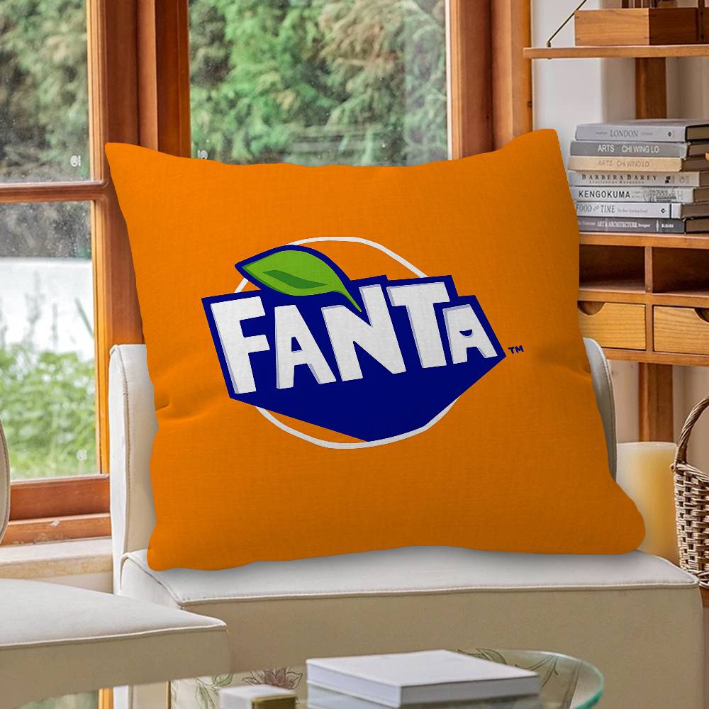 Смешная наволочка с логотипом F-Fanta, декоративная подушка для автомобиля, чехол для подушки на диван, в машину, рождественский подарок 40x40см 45x45см