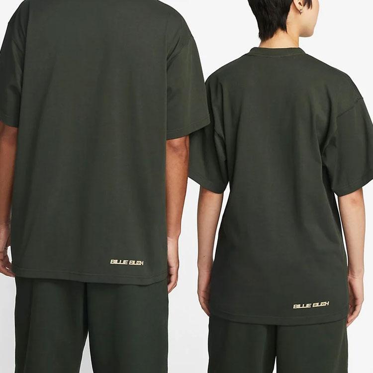 Nike Футболка Billie Eilish (короткий крой) из коллаборации с колёсами Billie Eilish (Азия) Уличная одежда Sequoia унисекс DQ7756-355