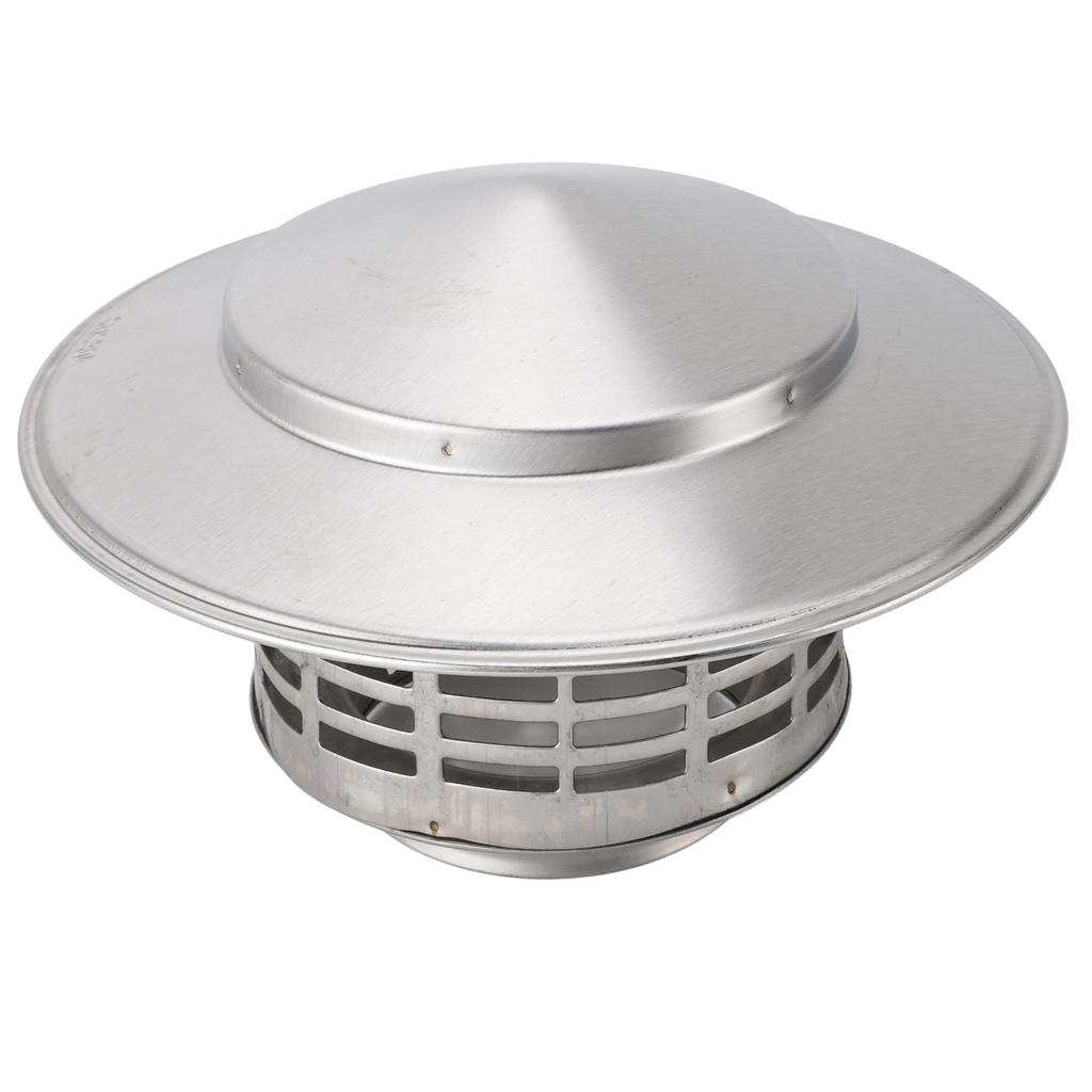 Stainless Steel Chimney Cap Rustproof Round Exterior Chimney Fireplace Topper Cone Top for Outside