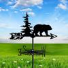 Wind Direction Indicator Polar Bear Weathervane Coop Outdoor Metal Vane Measuring Tool for