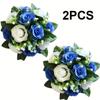 2Pcs Artificial Flower Wreath, New Year Decoration, Wedding Scene Props, Floral Arrangement Ornament, Table Party Home Decor, Fake Flowers, Hotel