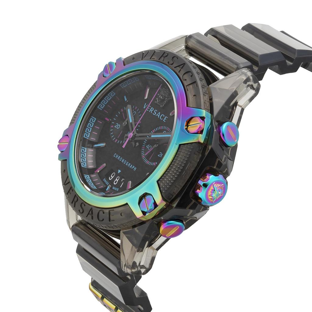 Watch CHRONO ACTIVE Multicolor Dial Sapphire Glass Quartz 43MM Swiss Watch I Watch Brand VEZ701022 Black [Versace] [Item]