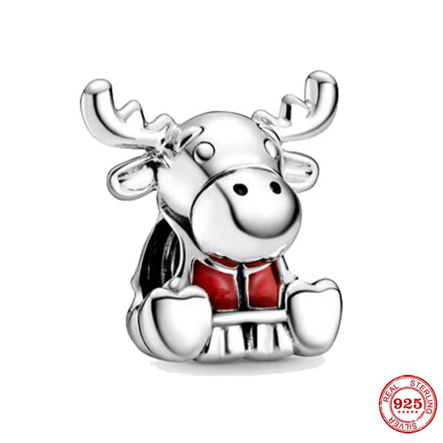 Новый Стерлингового Серебра 925 Единорог Кошка Собака Сова Обезьяна След Милое Животное DIY Тонкие Бусины Подходит Оригинальный Модный Браслет-Подвеска