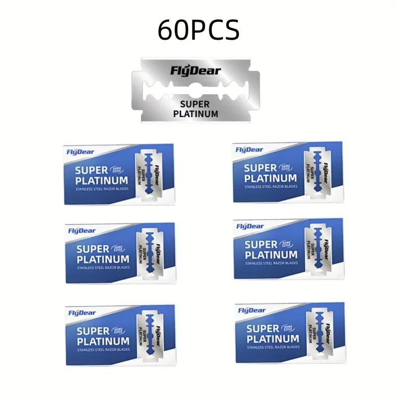 Регулируемая безопасная бритва Классическая мужская бритва Профессиональная парикмахерская бритва Двусторонняя из нержавеющей стали Мужские лезвия для бритья Бритье