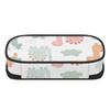 Pen Case Neat Design 300D Polyester Zipper Closure with Removable Pen Slot Divider Mesh Pocket and Main Storage for Classroom Use