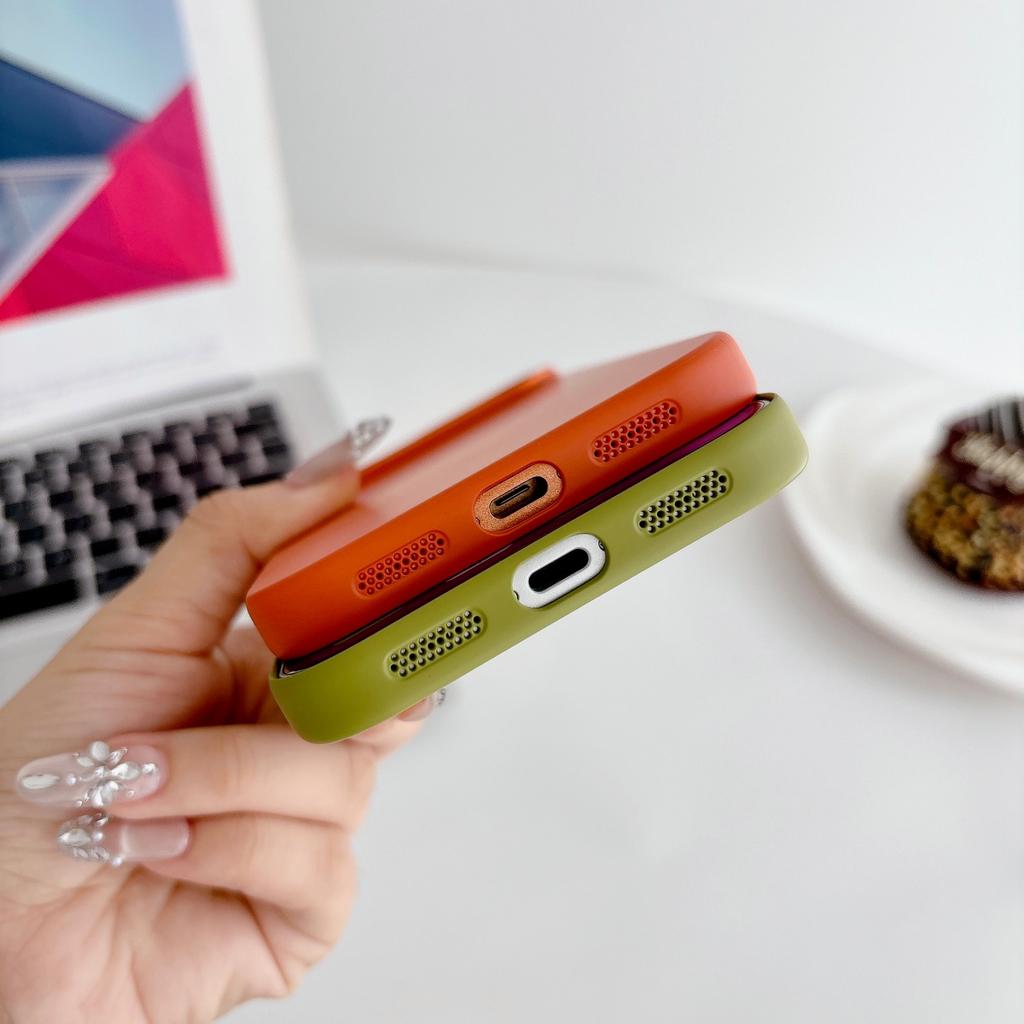 Матовый PC Чехол для телефона однотонный с металлическим бампером Для iPhone 17 Air 16 15 14 13 12 11 Plus Pro Max Нескользящий