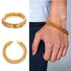 12mm Width Gold Color Fashion Bracelet Link Chain Stainless Steel Hip Hop Cuban Bracelet