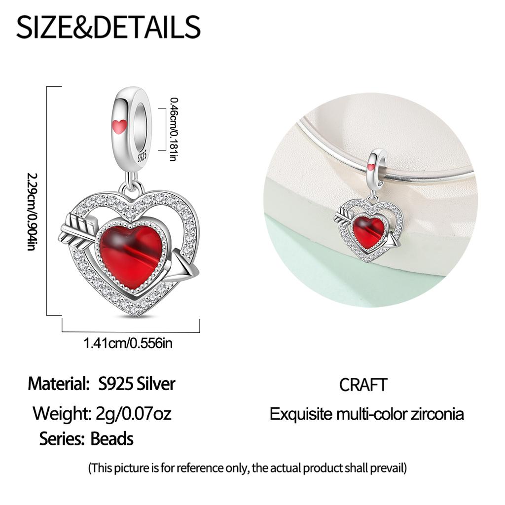 Медь Милая Роза Красный Воздушный Шар Бисером Любовные Шармы Подходят Оригинальному Браслету Изготовление Ювелирных Изделий Женский Подарок