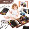 KINSPORY 168 Piece Drawing Paint Colored Storage Case Easy To Carry and Store Set, Set, Luxury, Imagination, Creativity, Pencils, Crayons,