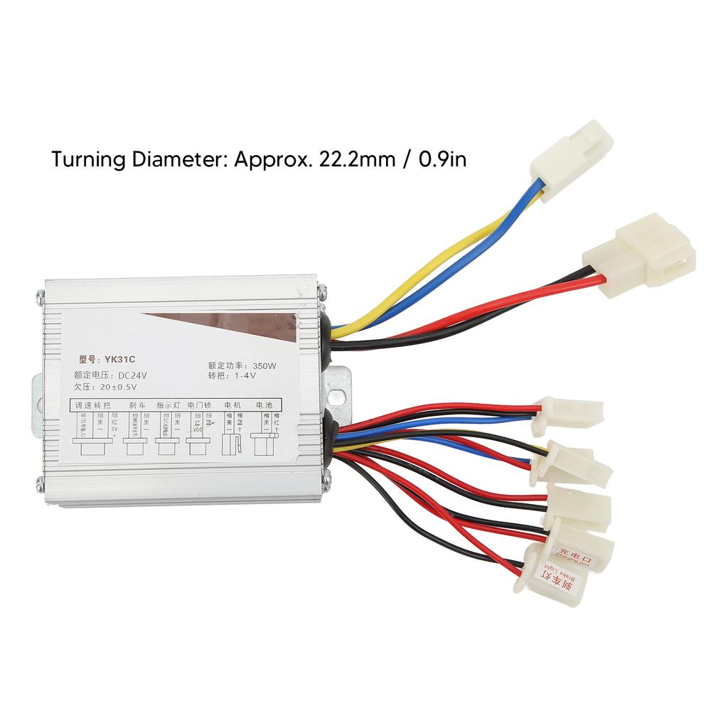 Brushless Controller Kit Aluminum Alloy Rubber Controller Grip Set for Electric Bikes Motorcycles 36V 48V 350W