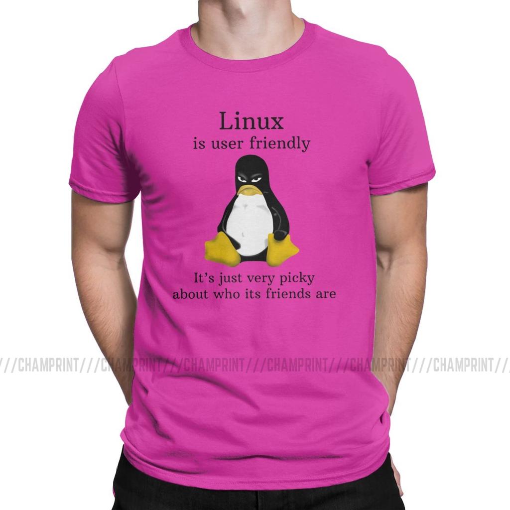 Linux удобен для пользователя футболки Мужчины Arch Linux Tux Программист Компьютерный разработчик Футболка Geek Nerd