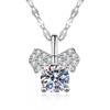 Moissanite Necklace Women 1ct Mickey Princess Pendant Lip Chain Cute Classic Jewelry