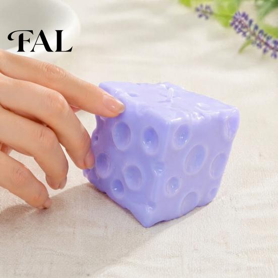 Cheese Squeezing Gadgets Blueberry Squeeze Toy, Stress Relief Block Sensory Slow Relieving Gadget Rising Cube Pinch Toy for Home Office Focus Aid