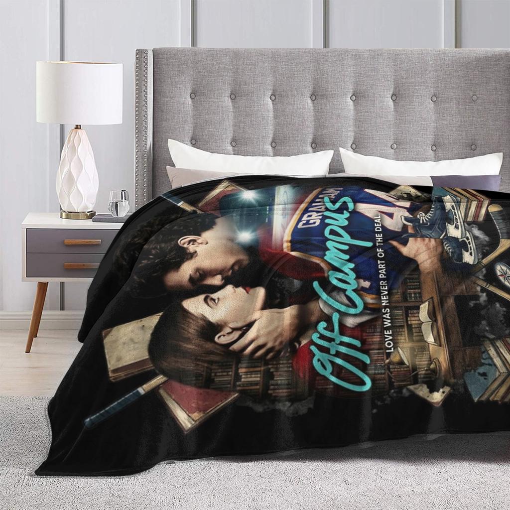 Off Campus Hockey Romance Grahams Flannel Throw Blankets Blankets for Home Bedroom Ultra-Soft Bedroom Quilt,