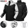 WOSAWE Men And Women Motorcycle Dirt Bike Hiking Fishing Leisure Waterproof Windproof Reflective Breathable Removable Hat Raincoat