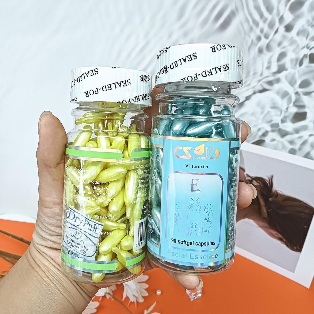 90pcs/set Vitamin E Capsule Essence Oil Collagen Essence Cream Moisturizing Diminishes/Reduces The Look or The Signs of Aging Skin Care Serum