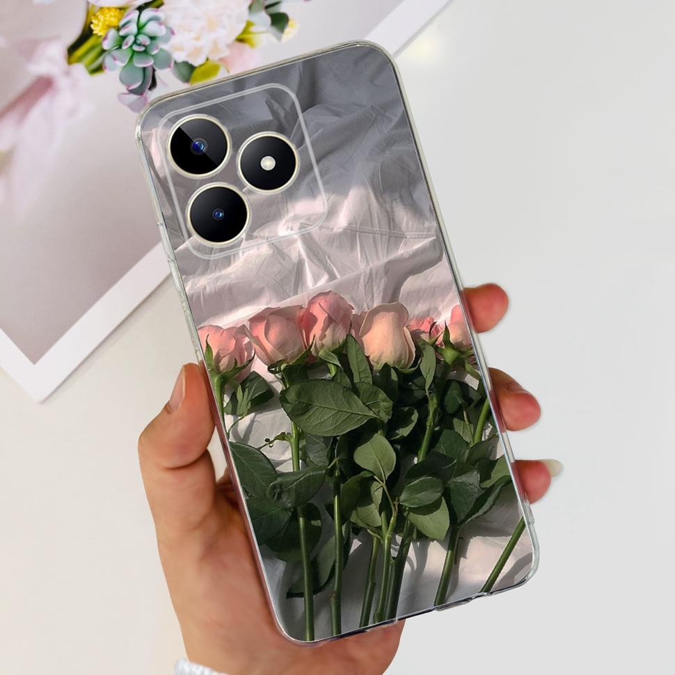 For Realme Note 50 Cases RMX3834 Colorful Painted Cover Soft Silicone Phone Cases For Oppo Realme Note 50 Note50 TPU Fundas