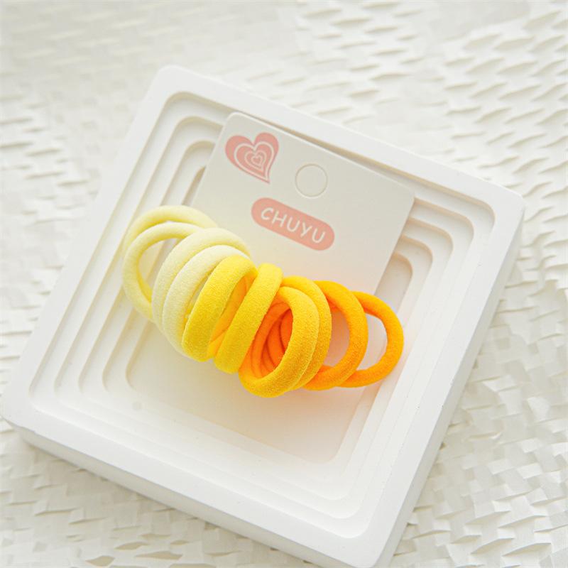 10pcs Kids Elastic Hair Bands Girls Sweets Scrunchie Rubber Band For Children Hair Ties Headband Baby Hair Accessories Headwear