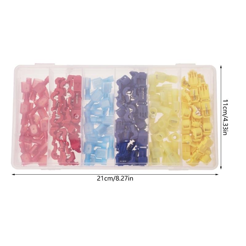 Pack of 120 Wire Connectors User Friendly Electrical Joiners Line Terminals Self-Stripping Crimps Connectors for DIY