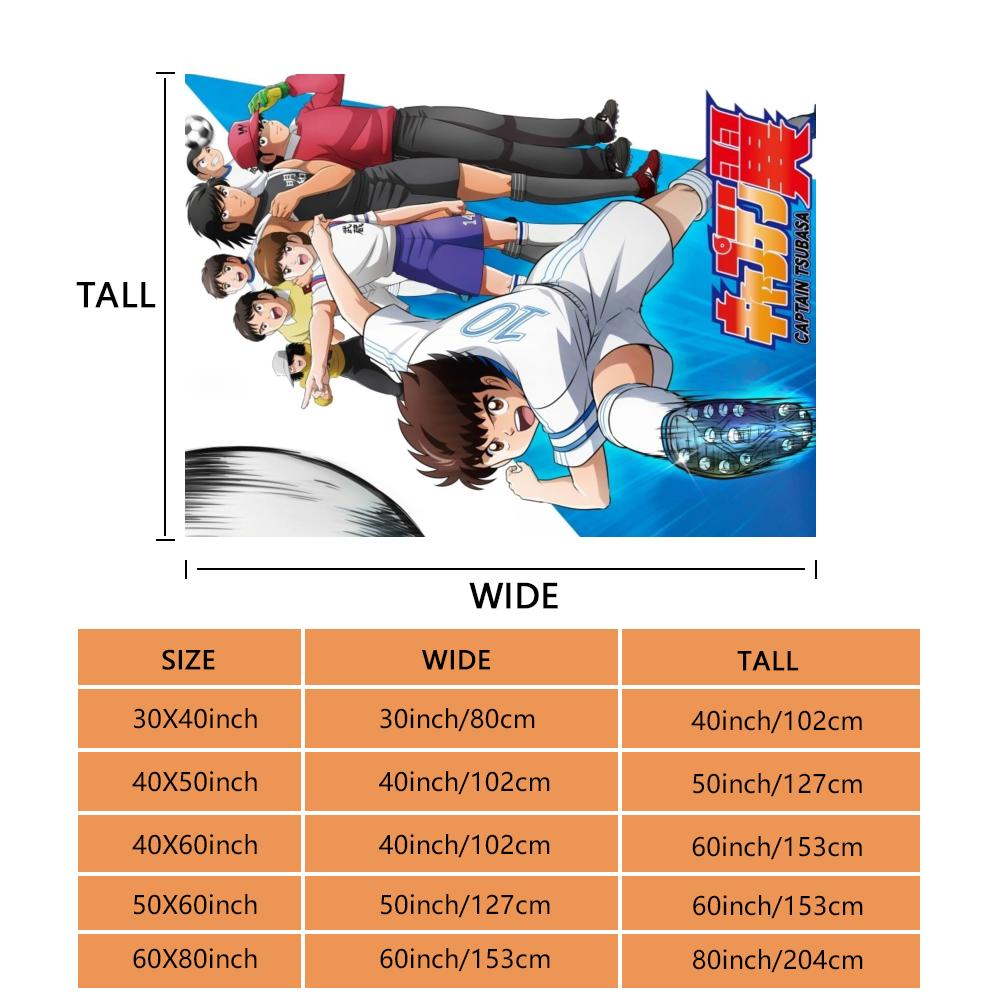 Japanese Anime T-Tsubasa C-Captain Throw Flannel Fluffy Soft Blanket Warm Skin-Friendly Throw For Sofa Bed Office Nap Winter