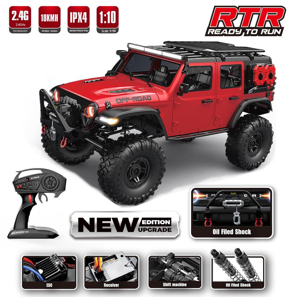 Машинка RC 1/10 HB R1011 RTR Машина на радиоуправлении 2.4G Полностью пропорциональная Скалолаз Светодиодная подсветка 4WD Внедорожный Грузовик для лазания Игрушки