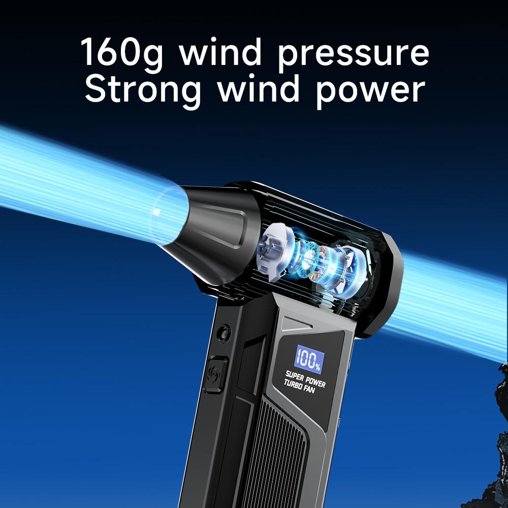 990000RPM Electric Air Blower Powerful Turbo Fan Multi-Purpose Rechargeable Blower Brushless Motor Car/PC/Home/Outdoor Tool