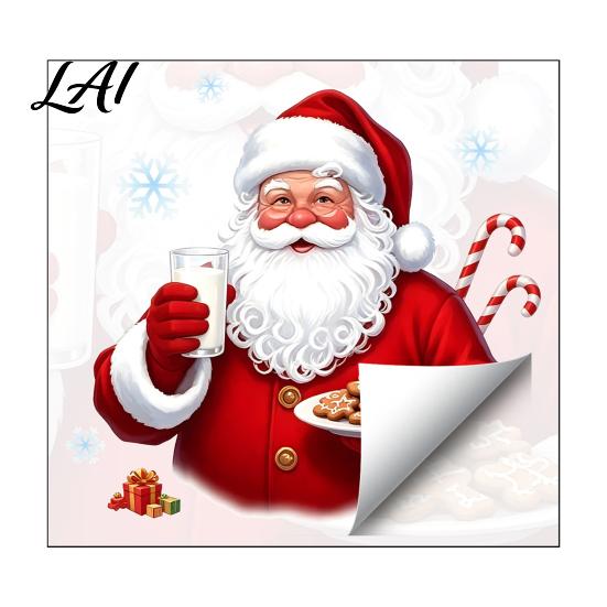 Durable PVC Festive Decals Christmas Santa Claus Window Clings Reusable Static Holding Milk And Cookies Holiday Glass Decals Winter Sticker