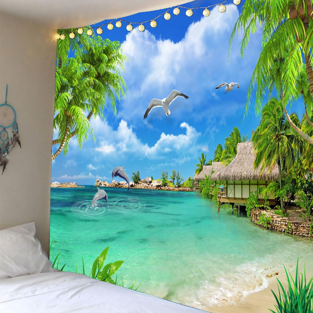 Гобелен Красивые Картины Искусство Фреска Подвесные Украшения Морской Пейзаж