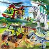 Orange Building Blocks Compatible with Lego Jurassic Series: Tyrannosaurus Rex Puzzle Toy - Perfect for Kids.