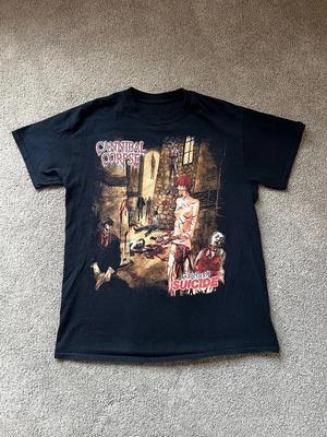Cannibal Corpse Галерея Самоубийств Смертельный Металл Футболка с Гриндером с Лицевой и Обратной Стороны
